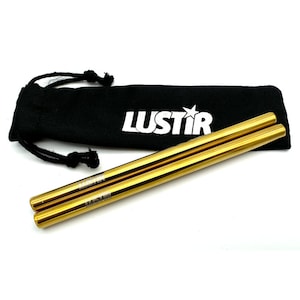 Gold Stainless Steel Reusable Drinking Straws - Short 2 Pack