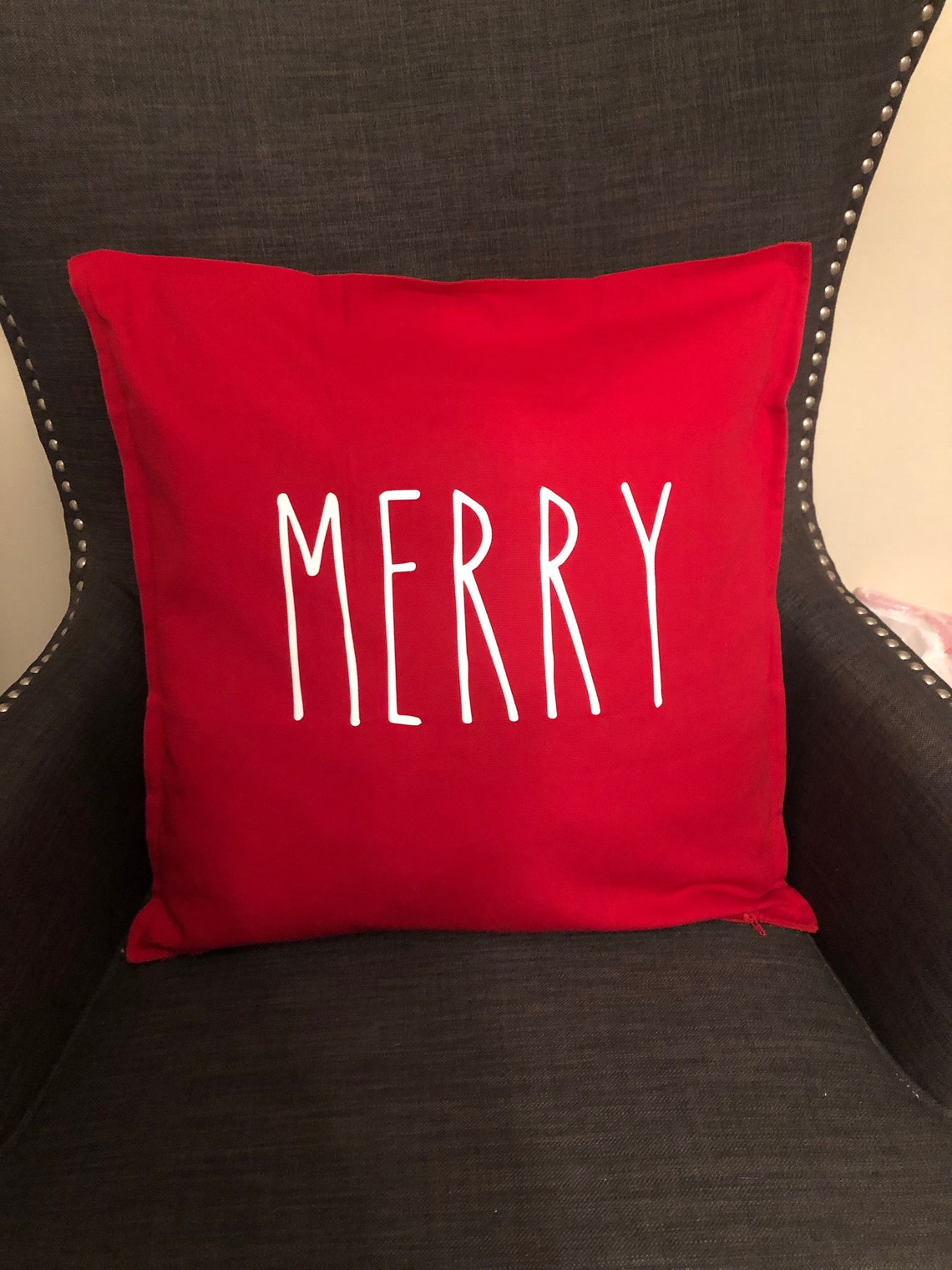 Rae Dunn Inspired merry Christmas Pillows Etsy