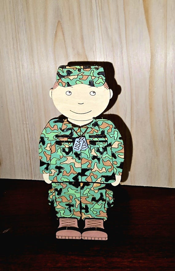 Build a U.S. Military Member (Male) Pop-out Card