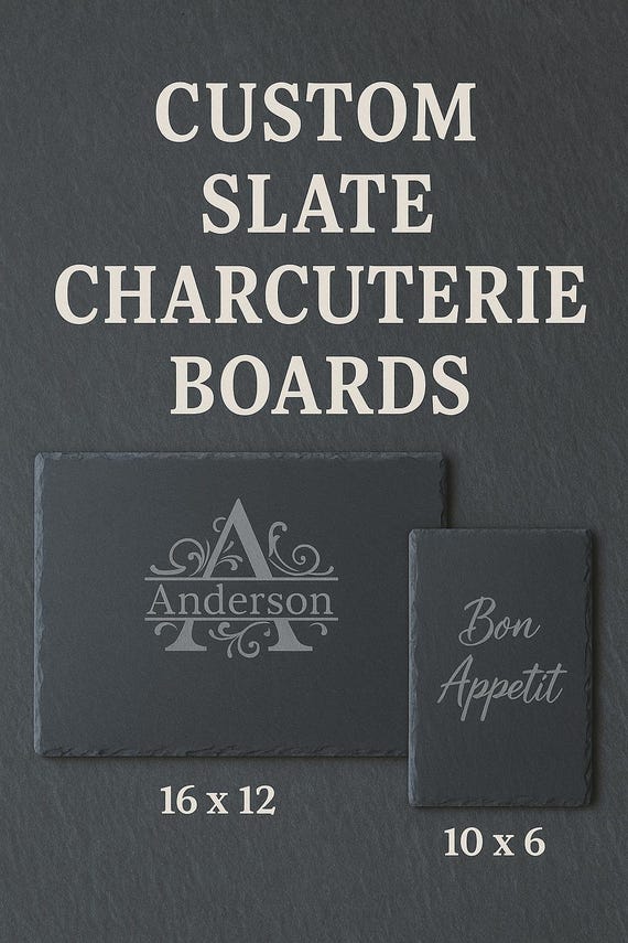 Custom Slate Charcuterie Boards w/Mounting Option