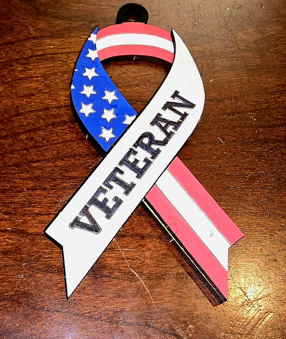 Build a Veteran Ribbon Ornament Pop-Out Card