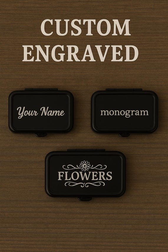 Customizable Black Tin Boxes