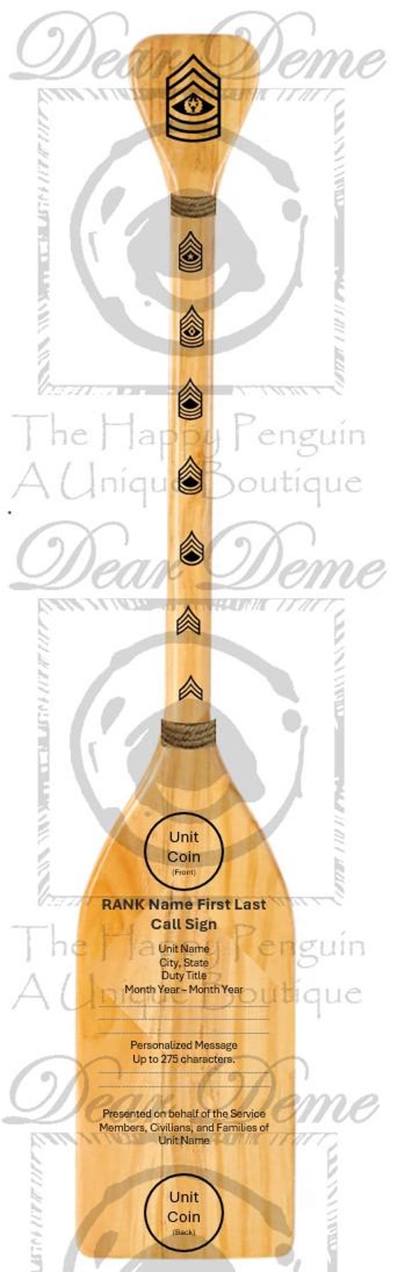 Custom Oar Plaque