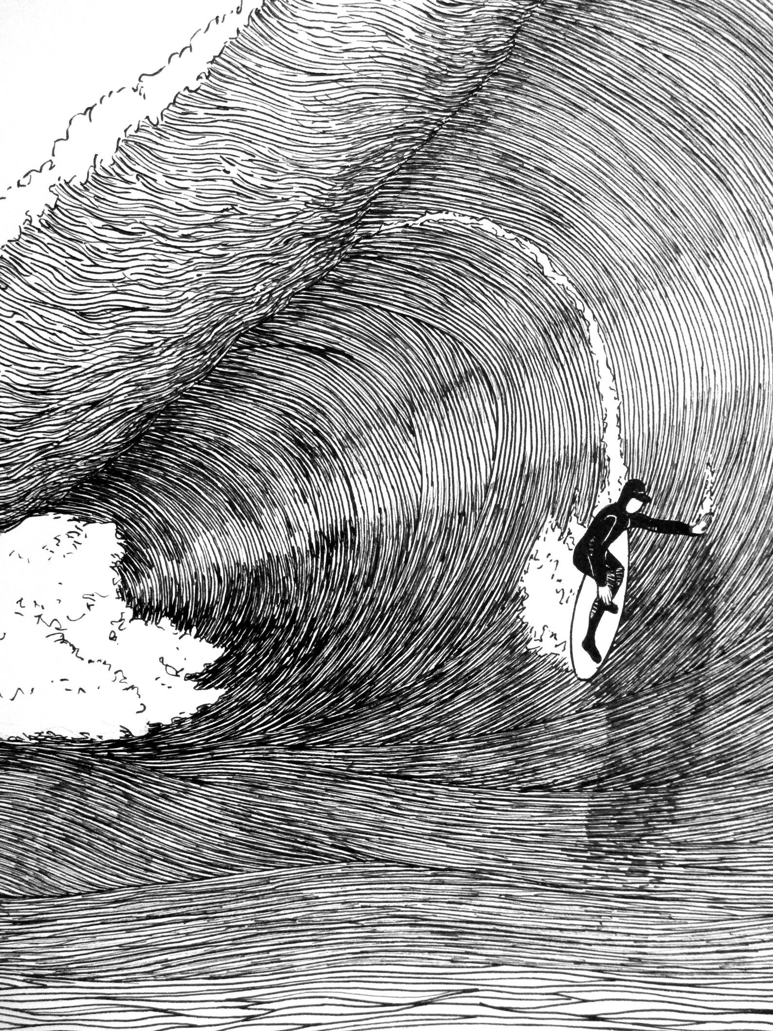 Surfing Art Print THE BIG WAVE Wave Surfing Wall Art Etsy New Zealand