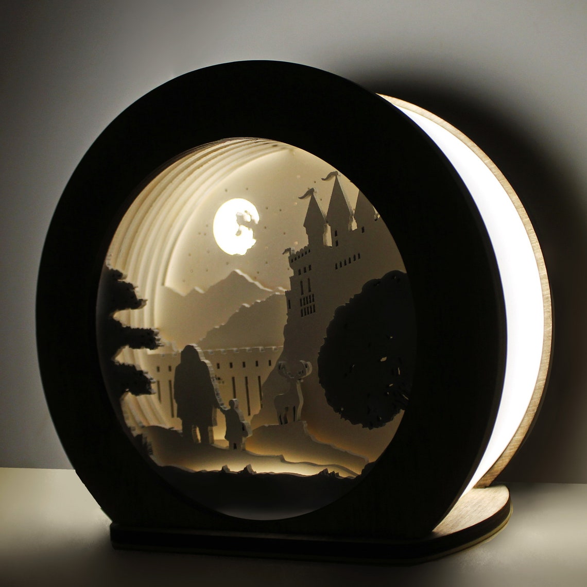 Harry Potter Nursery Nightlight Lamp Wood Led Custom Engraved Etsy