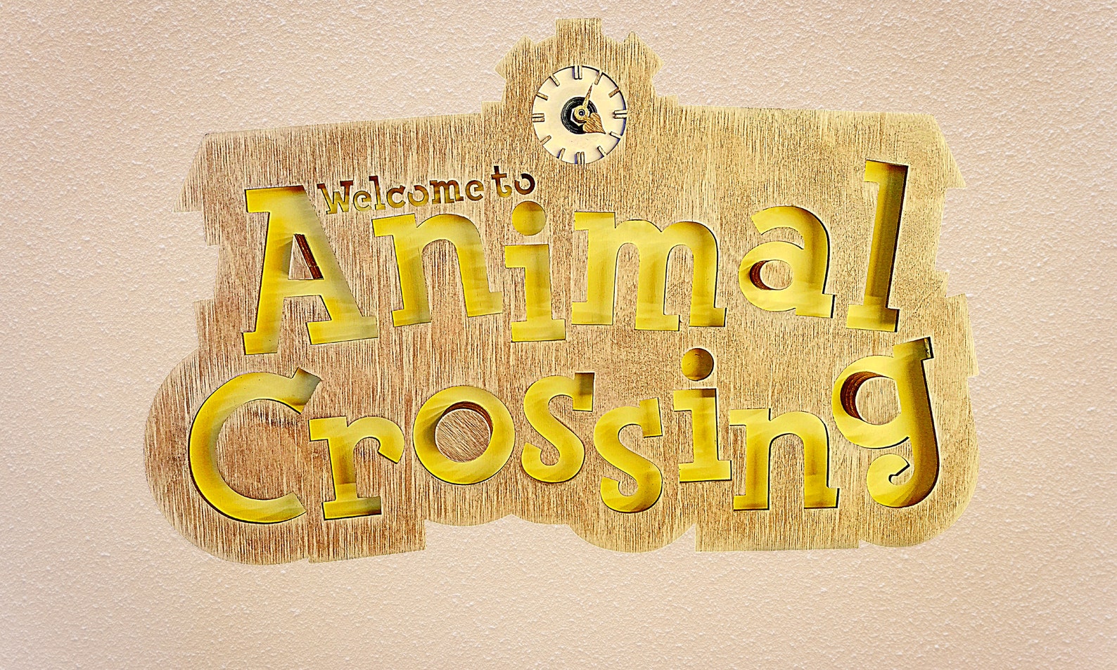 Gamer Lights Animal Crossing Logo Light Up Wall Clock Custom | Etsy