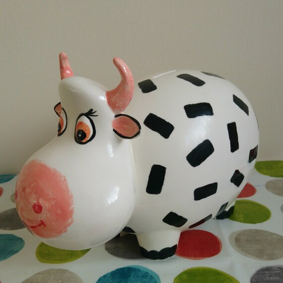 Personalised Gerty Cow Money Bank Etsy