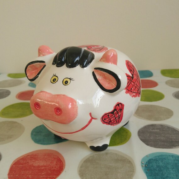 Small Bella Cow Money Bank Etsy