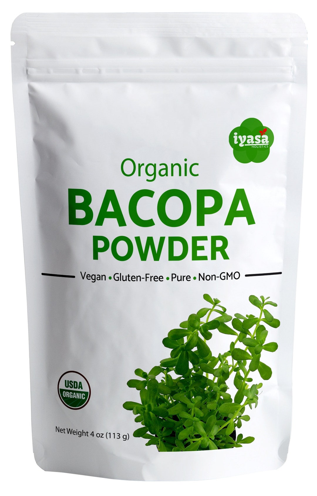 Bacopa Powder Organic, Brahmi Bacopa Monnieri, Ayurveda Herb for Memory