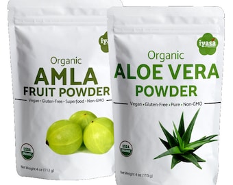 Organic Amla and Aloe Vera Powder – Ayurveda Skin and Hair Care