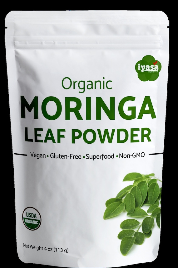 Premium Organic Moringa Leaf Powder,  USDA certified Organic Moringa Oleifera, Pure Raw multi Vitamin Superfood, 4,8,16 oz ounce 1 pound lb