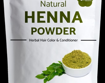 Natural Henna Powder, Lawsonia Inermis , Natural Hair Color Dye, Chemical-free,  Mehndi Mendi Resealable pouch 4,8,16 oz, Premium Quality