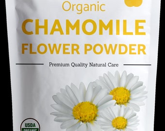 Organic Chamomile Powder, Food Grade, DIY Skincare, 8 oz