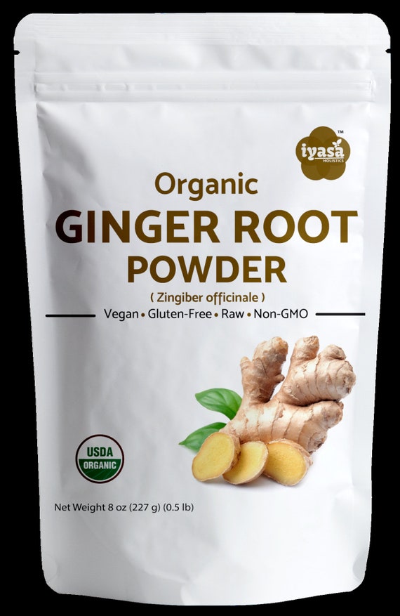 Organic Ginger Root Powder, Spicy Flavor (8/16 oz)