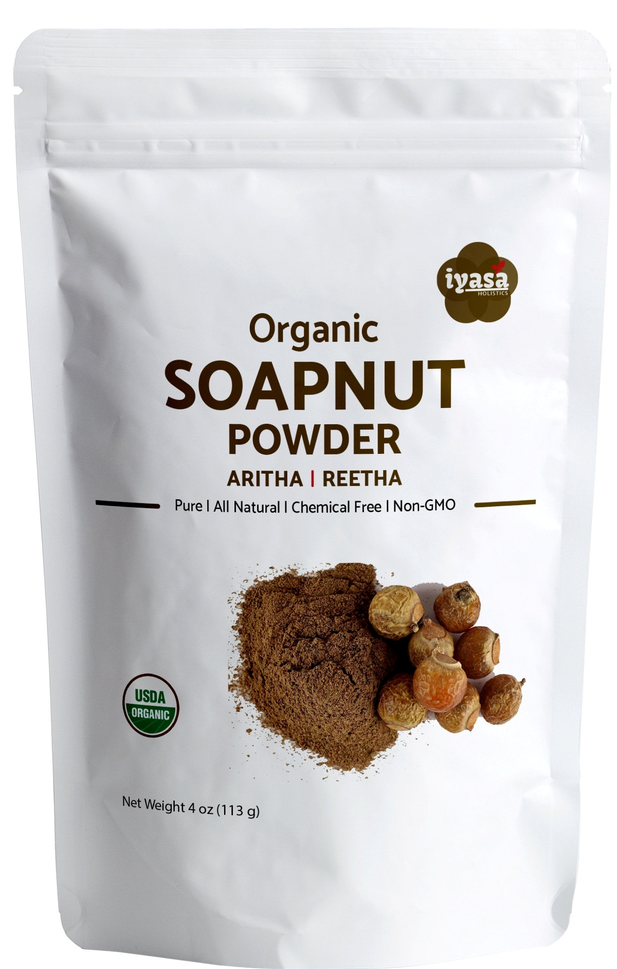 Organic Soapnut Powder Aritha Reetha Sapindus Mukorossi Natural Shamp…
