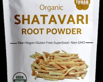 Organic Shatavari Root Powder ( Asparagus racemosus ) Ayurveda herb for Women, Rejuvenating Tonic 4, 8, 16 oz, 1 lb pound