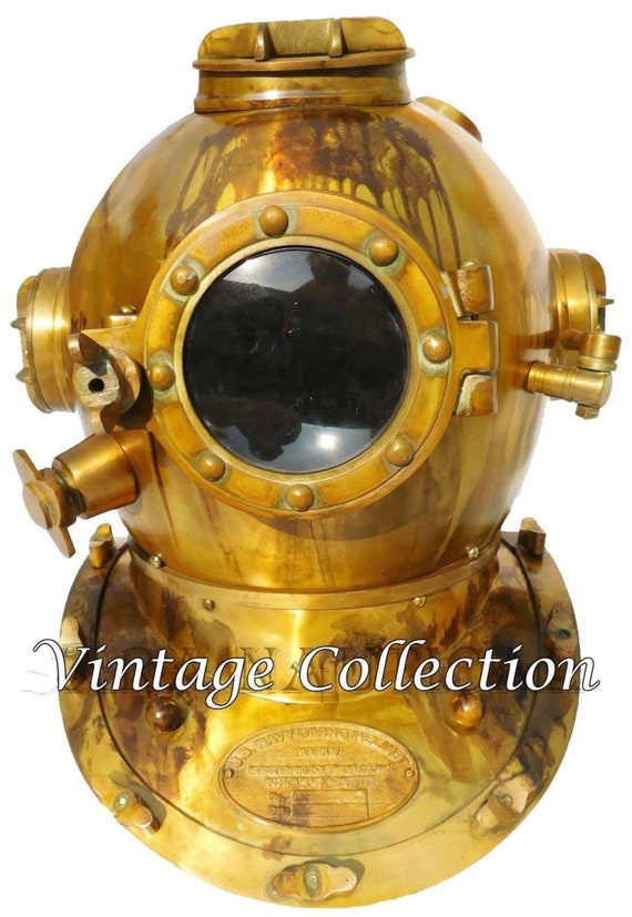 U.S NAVY MARK V BRASS COPPER DIVING DIVERS HELMET COLLECTIBLE DEEP SEA Halloween