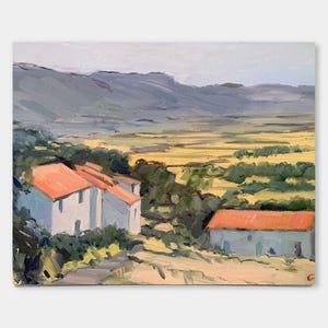 Fine Art, Original, Oil Painting, Impressionist, Landscape, French countryside (unframed)
