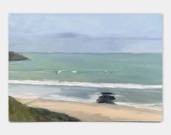 Fine Art, Original, Oil Painting, Impressionist, Seascape, St Ives, Landscape (unframed)