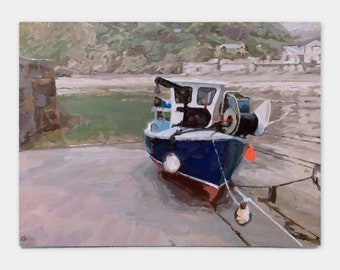Fine Art, Original, Oil Painting, Impressionist, Cornwall, Countryside, Seascape (unframed)