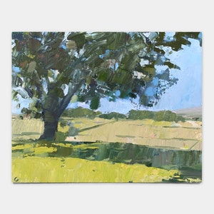 Fine Art, Original, Oil Painting, Tree, Impressionist, Sky, Countryside, Landscape (unframed)