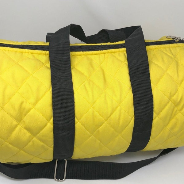 Quilted Duffel Bag - Yellow