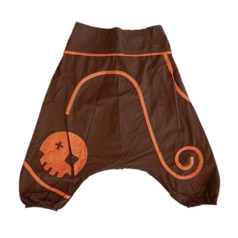 Unisex cotton pirate harem pants for children from 12 months to 6 years old ref: 253 Brown