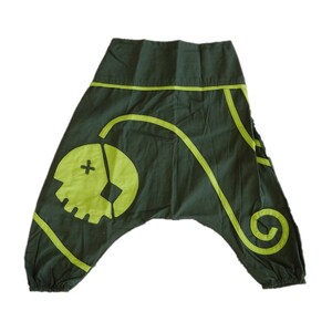 Unisex cotton pirate harem pants for children from 12 months to 6 years old ref: 253 kaki