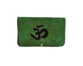 Star logo leather tobacco pouch