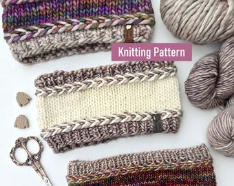 Tidal Crest Braided Headband KNITTING PATTERN: Advanced Beginner (PDF Pattern)