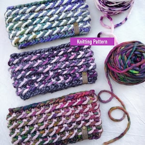 Twisted Candy Headband KNITTING PATTERN. Adult/Teen Size Headband Pattern. Twisted Color Ear Warmer. Super Bulky. Knit Headband Pattern.