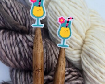 Tropical Drink Knitting Needle Stoppers, US 3-15