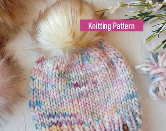 Strickmuster für Beanie-Strickmützen: Anfängerfreundlich (PDF-Muster)