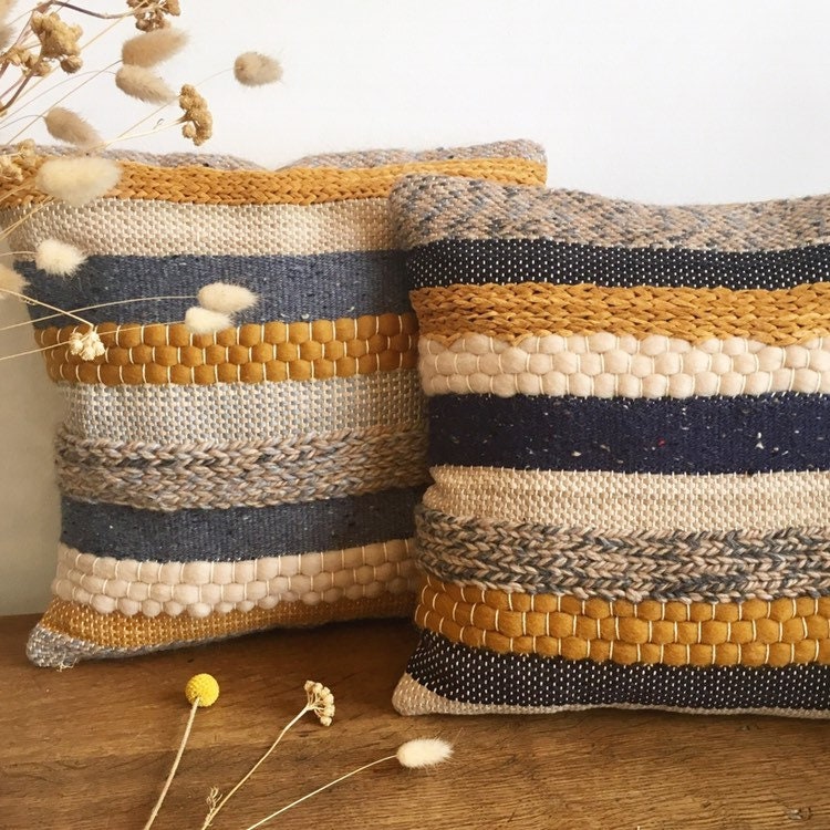 Coussin Décoratif Tissé Main Style Scandinave/Boho - sur Commande | Decorative Hand Woven Scandi Cus