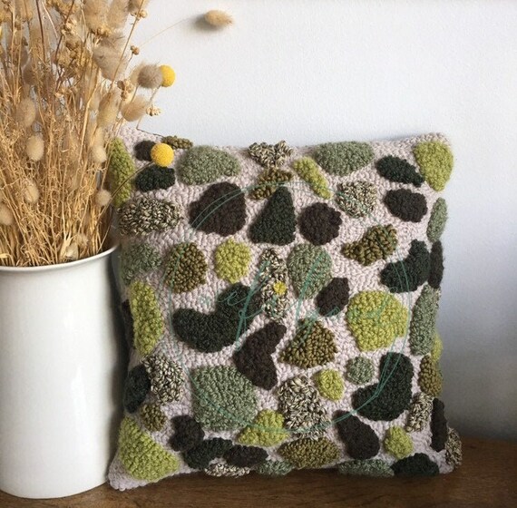 Punch Needle Terrazzo Cushion Terrazzo Punch Needle Pillow Etsy