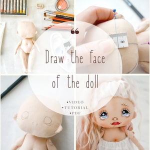 Rag doll pdf  Cloth doll pdf Cloth doll face Doll making tutorial Drawing a face doll Soft doll pattern Doll tutorial Rag doll pattern