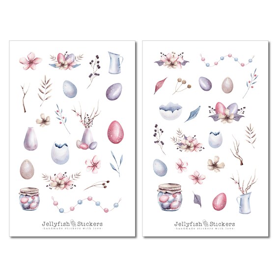Ostern Pastell Sticker Set – Niedliche Aufkleber Für Journal, Planer & Dekoration