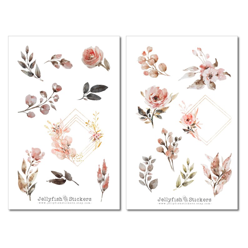Pastell Sticker Set – Florale Aufkleber Für Jour Produktbild-Vorschau 10