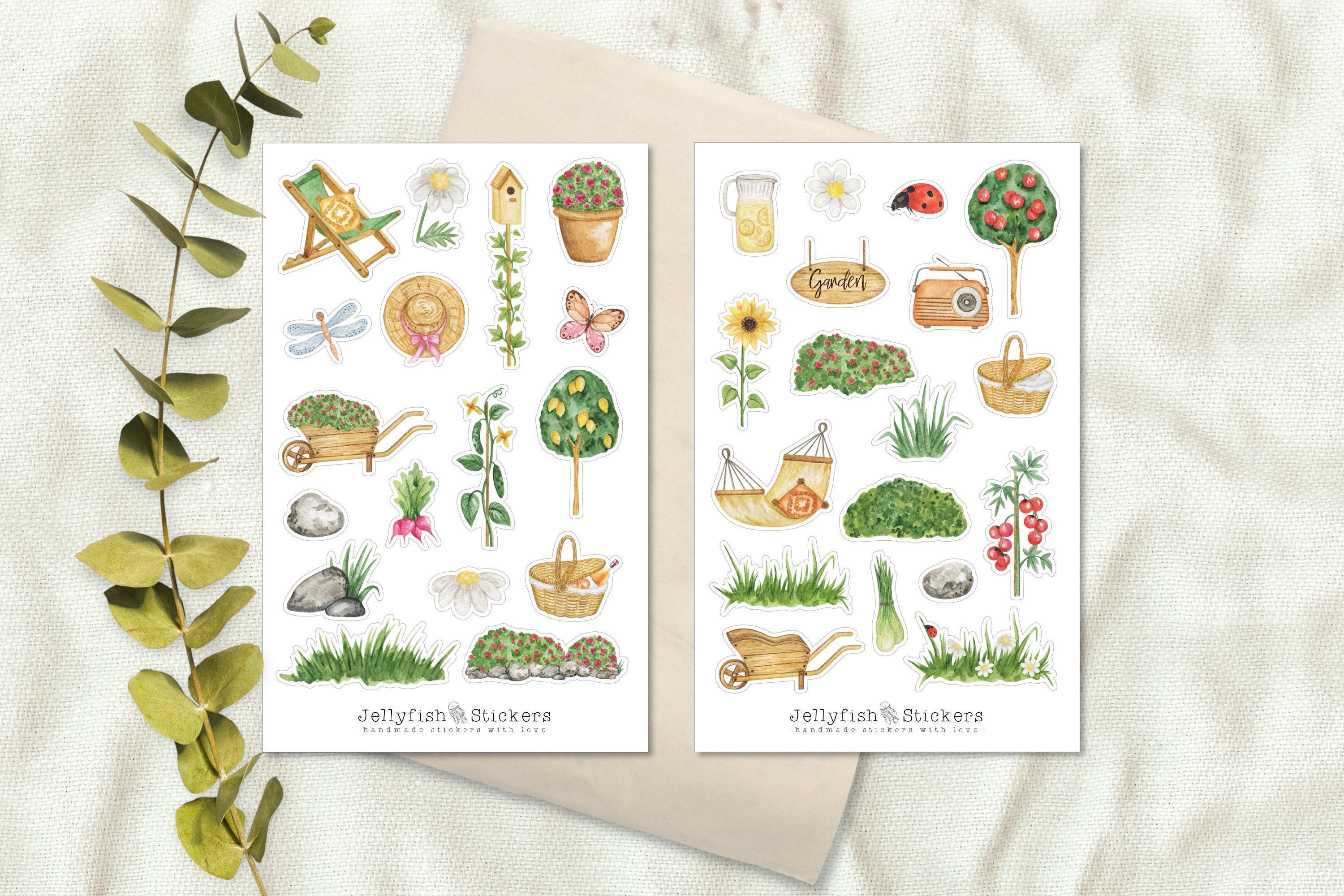Garden Sticker Set - Planner Stickers, Journal Stickers, Gardening ...