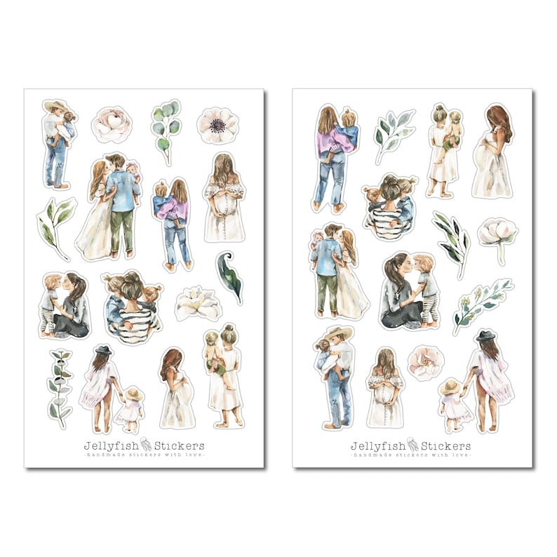 Family Sticker Set - Journal Stickers, Planner Stickers, Stickers for ...
