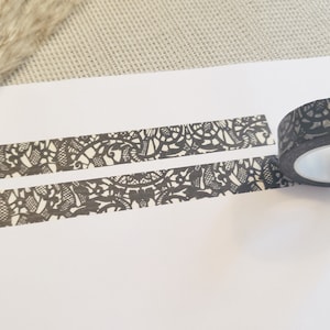 Washi Tape Spitze - Muster, schwarz, Bordüre, Vintage, Scrapbooking, basteln, Klebeband, Material
