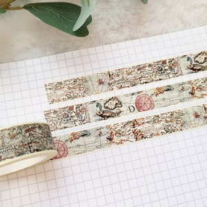 Washi Tape Weltkarte Landkarte, Vintage, Meer, Länder, Reisen, Urlaub, Land, Schiffe, Welt Bild 5