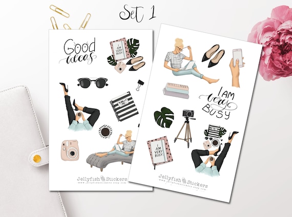 I Am Very Busy Sticker Set – Journal-Sticker Für Planer & Social Media