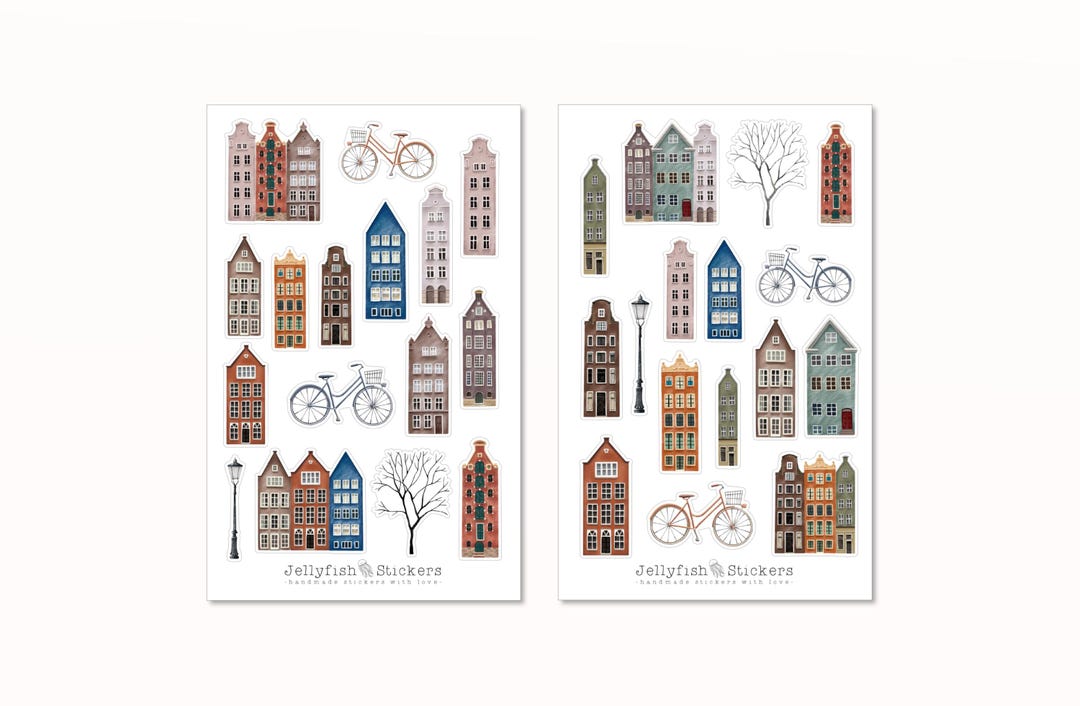 Houses Sticker Set - Journal Stickers, Planner Stickers, Stickers ...