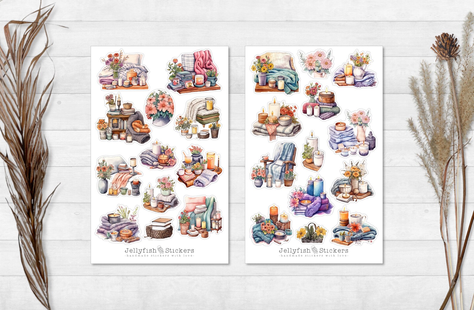 Cozy Home Sticker Set - Stickers, Journal Stickers, Planner Stickers ...