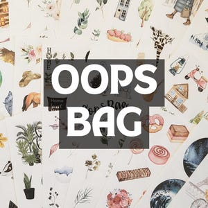 Sticker Oops Grab Bag - 10 zufällige Stickerbögen mit kleinen Fehlern, Sticker, Planer Sticker, Grab Bag, Überraschung, Zufall Sticker Sheet