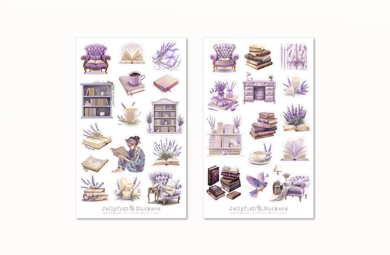 Books Sticker Set Book Sticker Set - Stickers, Planner Stickers, Reading Stickers ...