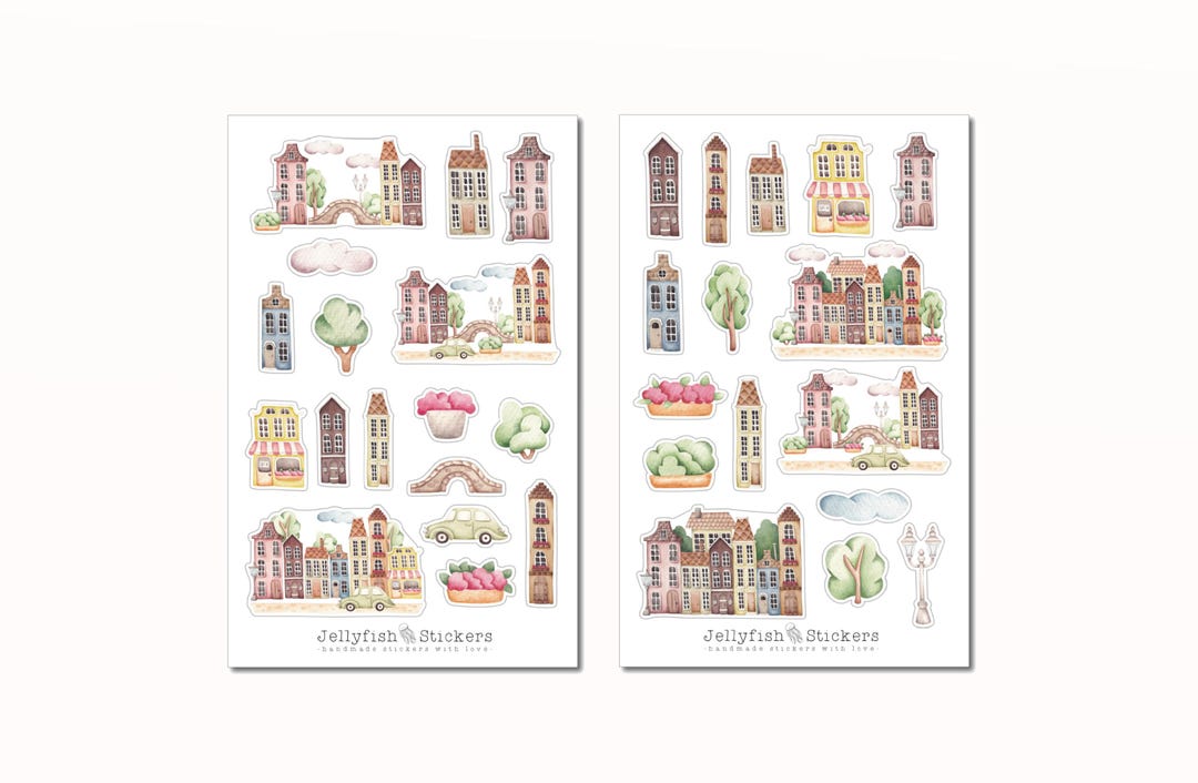 Houses Sticker Set - Journal Stickers, Planner Stickers, Stickers ...