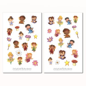 Fairy Stickerset - Stickers voor tijdschriften, planners, stickers, stickers voor magie, spreuken, meisjes, koninkrijken, elfen, kinderen, sprookjes, fantasie