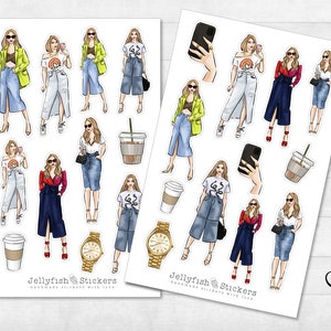 Girls Fashion Sticker Set Journal Stickers, Planner Stickers, Leisure ...